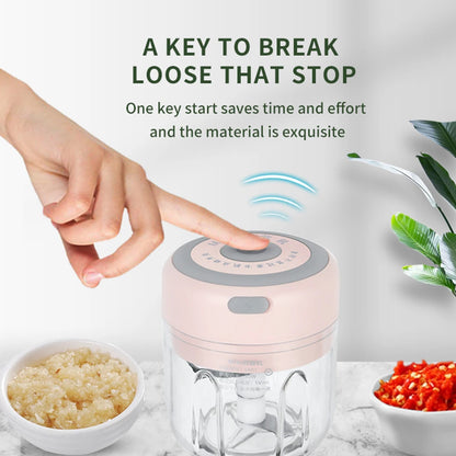 Mini USB Wireless Electric Garlic Masher Sturdy Press Mincer Vegetable Chili Meat Grinder Food Chopper Kitchen Tools 100/250ml