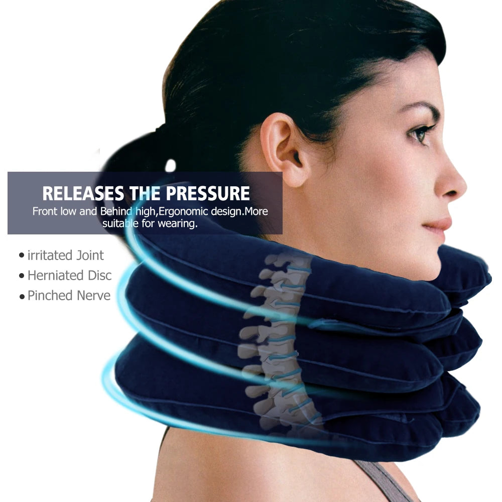 Cervical Neck Traction Medical Correction Device Cervical Support Posture Corrector Neck Stretcher Relaxation Inflatable Collar