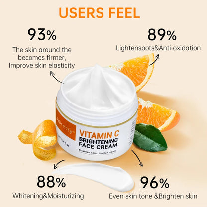 JoyPretty Vitamin C Face Whitening Cream VC Acne Pimple Mark Removal Dark Spots Facial Creams Moisturizing Cream Skin Care 50ml