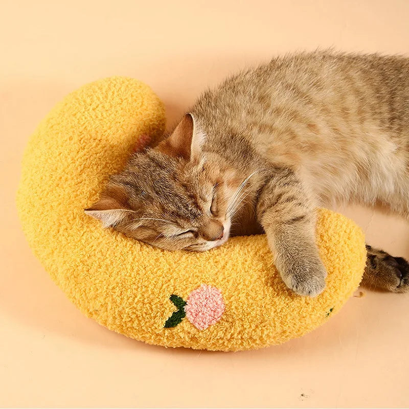 Little Pillow for Cats Fashion Neck Protector Deep Sleep Puppy U-Shaped Pillow Cat Pillow Kitten Headrest Dog Sleeping Pillow