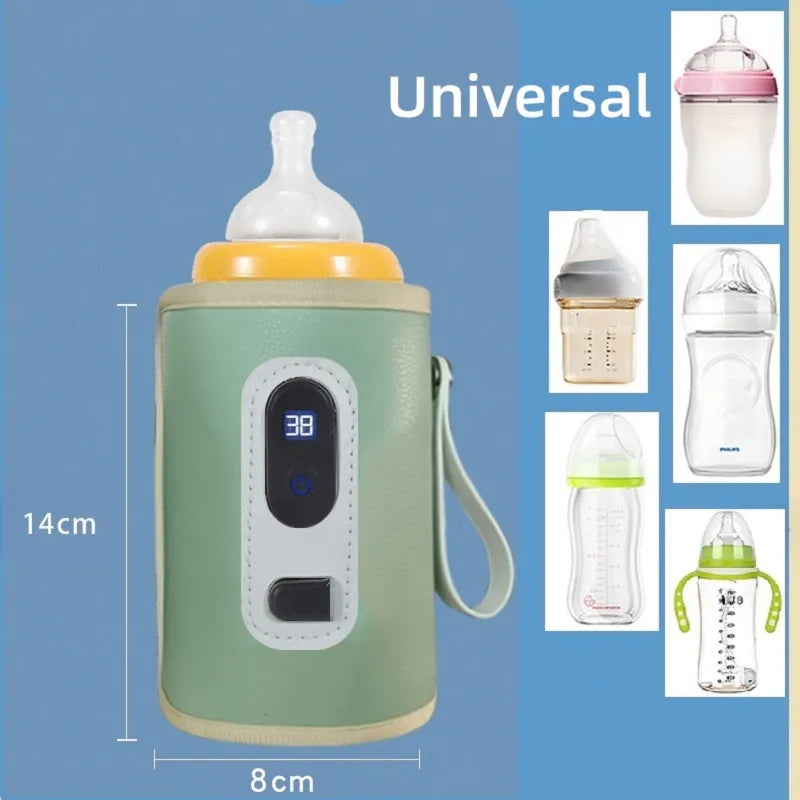 USB Milk Water Warmer Stroller Insulated Bag Baby Nursing Bottle Heater Safe Kids Supplies for Infant Outdoor Travel Accessories