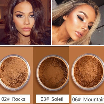 Makeup Loose Setting Powder Matte Mineral Oil-control Long-lasting Face Concealer Finishing Bronzer Contour Make Up