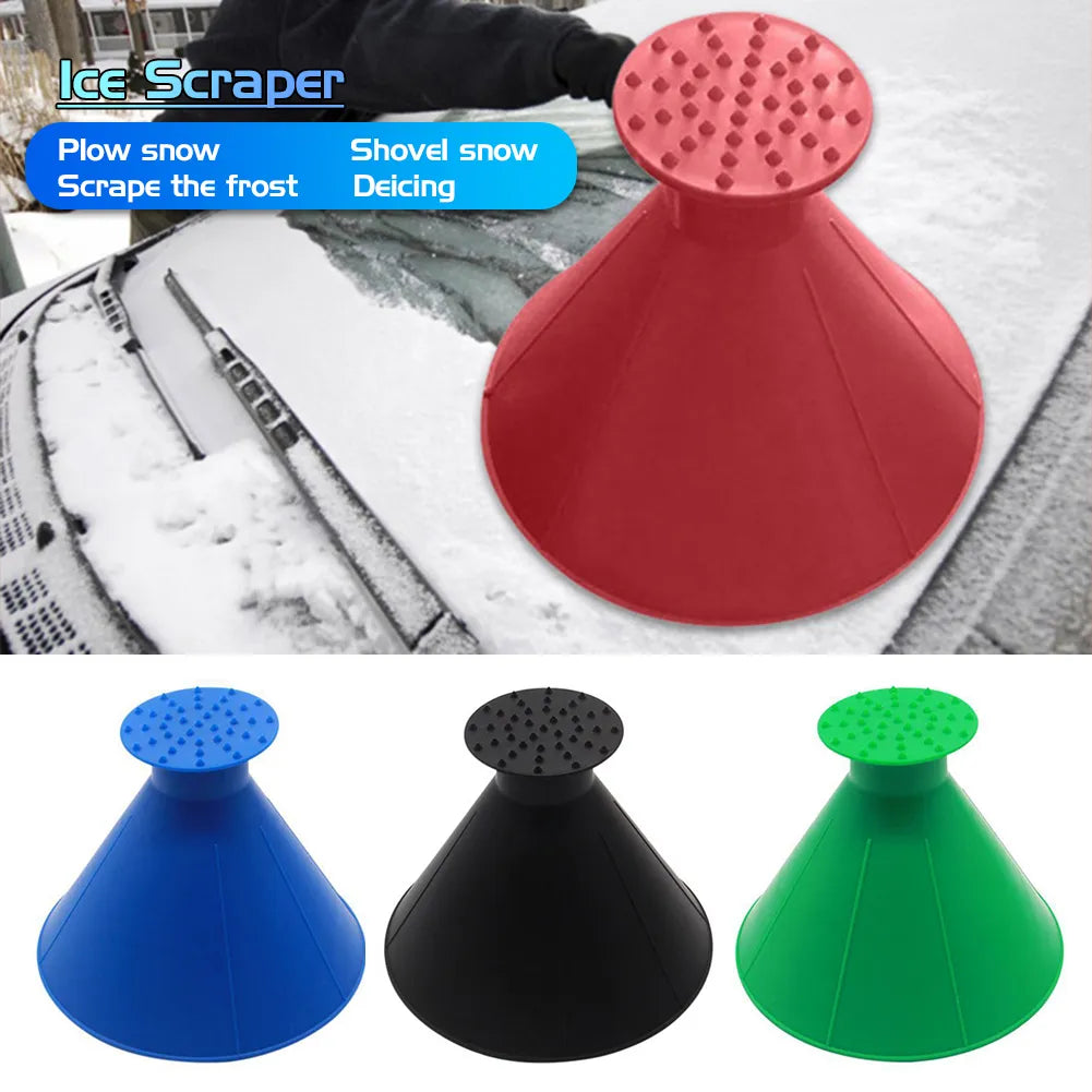 Magical Car Ice Scraper Shaped Funnel Snow Remover Deicer Cone Tool Car Snow Scraper Car Window Windshield Magic Ice Scraper