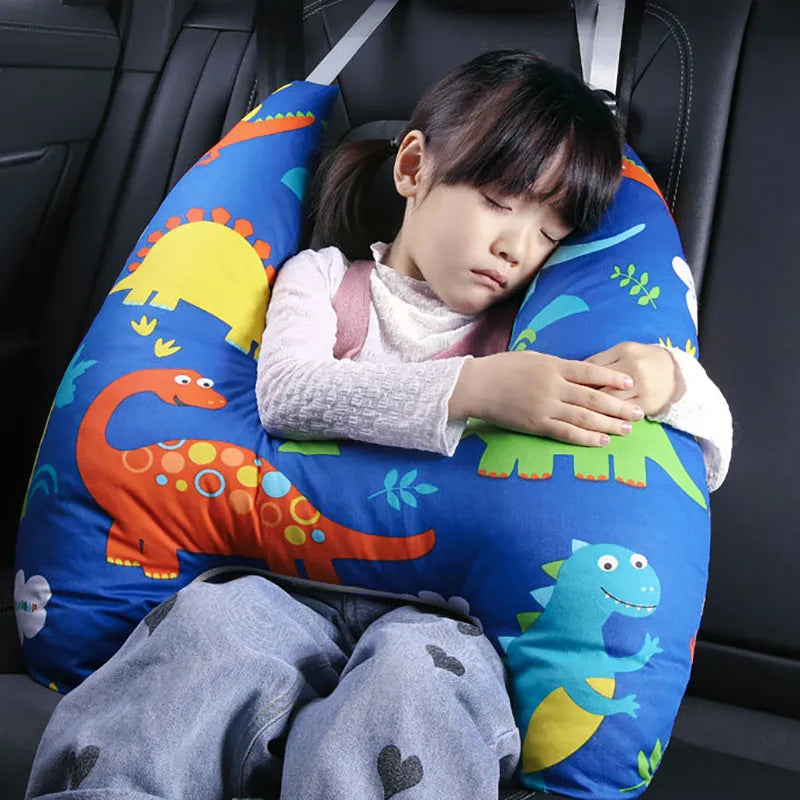 Cute Animal Pattern Kid Neck Head Support, U-Shape Children Travel Pillow Cushion for Car Seat, Safety Neck Pillow for Kids