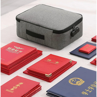 3-layers Document Storage bag Large-capacity Multi-function Storage Box Credit Card driver License Document With Password Lock