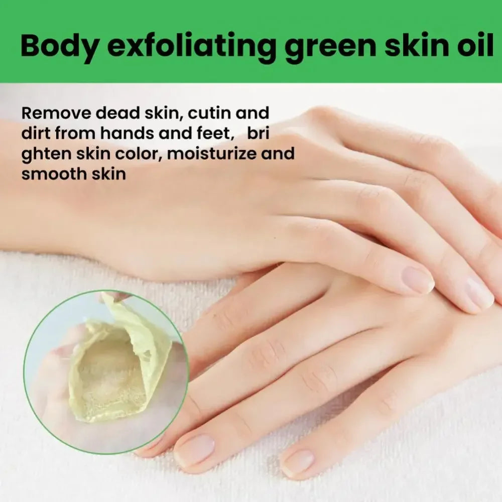 Green Exfoliating Oil Body Peeling Oil Moisturizing Body Bleaching Remove Melanin Improve Dull Whitening Brightening Skin Care