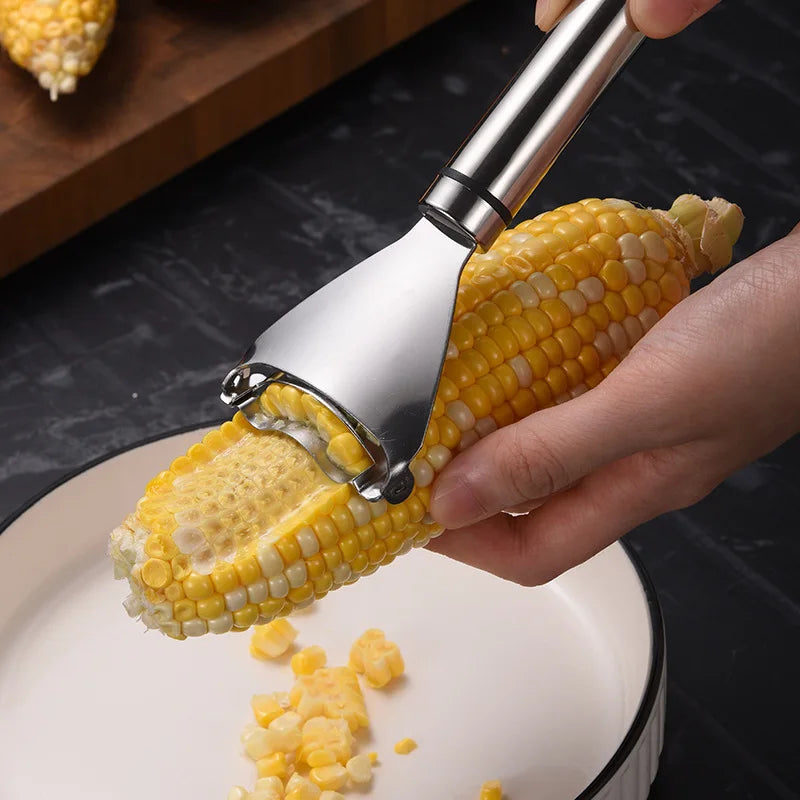 Stainless Steel Corn Peeler Corn Planer Kitchen Tool Cutter Corn Stripper Thresher Peeler for Kitchen Accessories