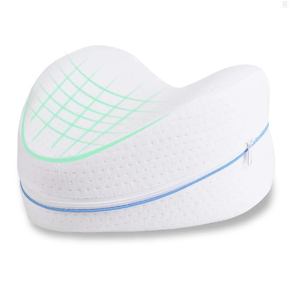 Body Memory Cotton Leg Pillow Home Foam Pillow Sleeping Orthopedic Sciatica Back Hip Joint for Pain Relief Thigh Leg Pad Cushion