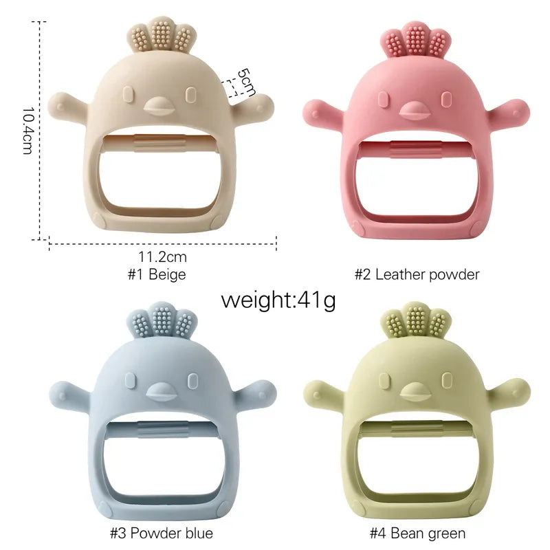 Baby Teether Gloves Pacifier Kids Teething Silicone Newborn Dental Care Gums Anti-eating Hand Molar Stick Baby Accessories