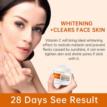 JoyPretty Vitamin C Face Whitening Cream VC Acne Pimple Mark Removal Dark Spots Facial Creams Moisturizing Cream Skin Care 50ml