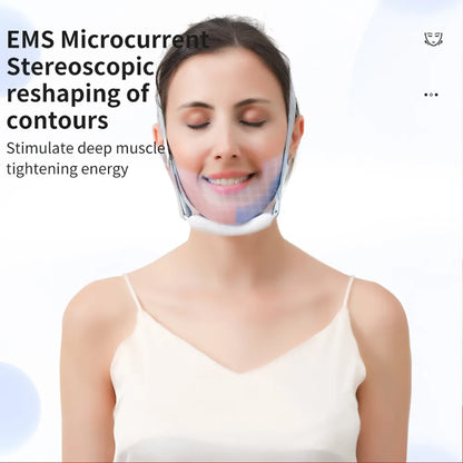 EMS V-Face Double Chin Reducer V Face Massager Shape Facial Lifting Slimming Microcurrent Beauty Device V-Line Chin Up Remover