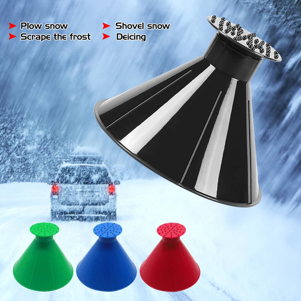 Magical Car Ice Scraper Shaped Funnel Snow Remover Deicer Cone Tool Car Snow Scraper Car Window Windshield Magic Ice Scraper