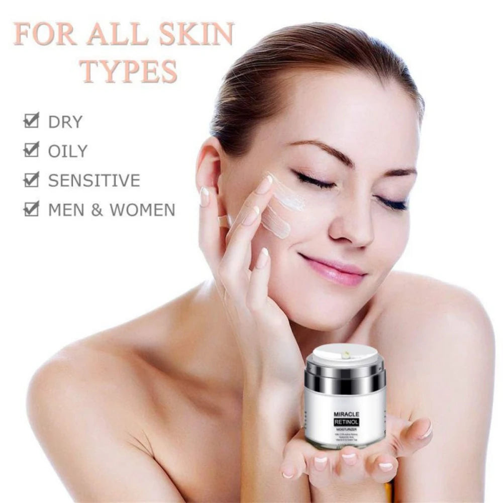 Retinol 2.5% Moisturizer Cream For Anti Aging And Reduces Wrinkles Fine Lines Skin Care Day And Night Retinol Cream