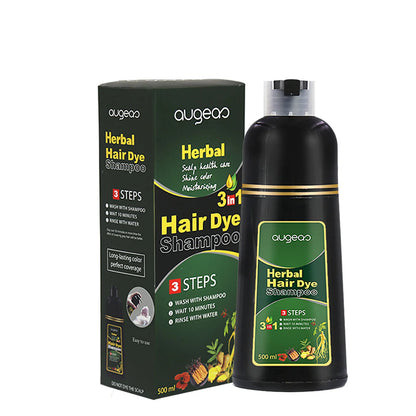 500ml Shampoo Color and Care 3 In 1 Herbal Hair Color Shampoo Protects and Restores Hair In 10 Minutes with Hair Color Shampoo