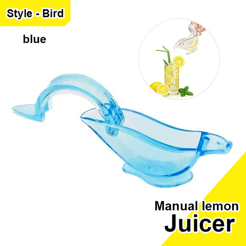 Manual Lemon Squeezer, Acrylic Manual Lemon Slice Squeezer, Bird Lemon Squeezer Portable Transparent Fruit Juicer