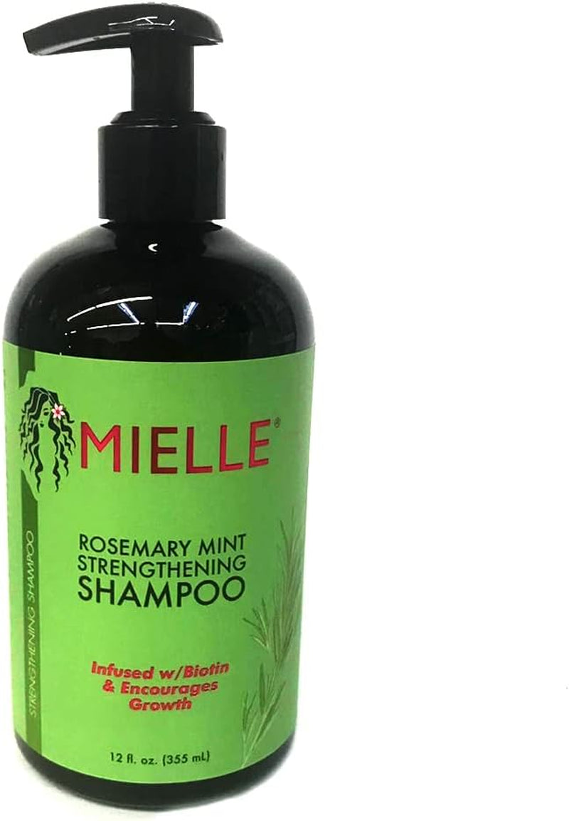 MIELLE Rosemary Mint Organics Infused with Biotin and Encourages Growth Hair Products for Stronger and Healthier Hair and Styling Bundle Set 4 PCS