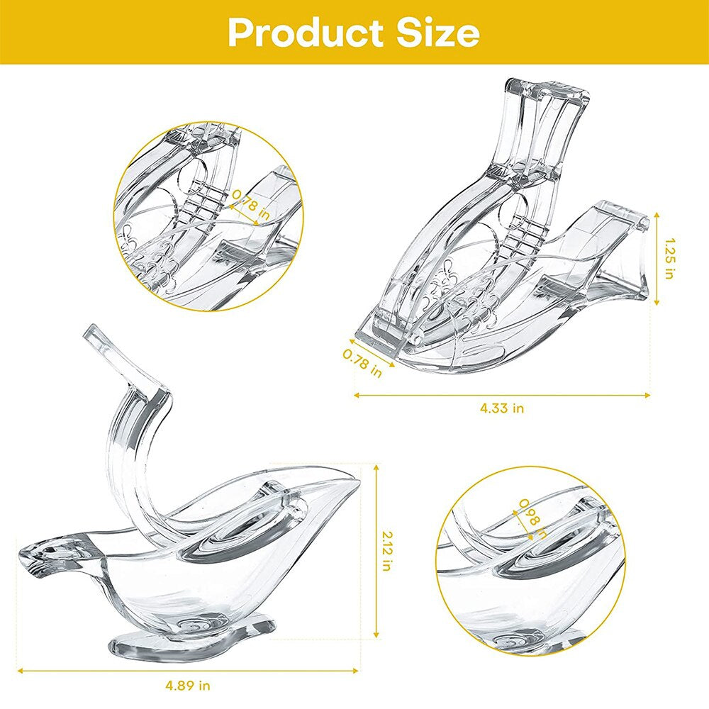 Manual Lemon Squeezer, Acrylic Manual Lemon Slice Squeezer, Bird Lemon Squeezer Portable Transparent Fruit Juicer