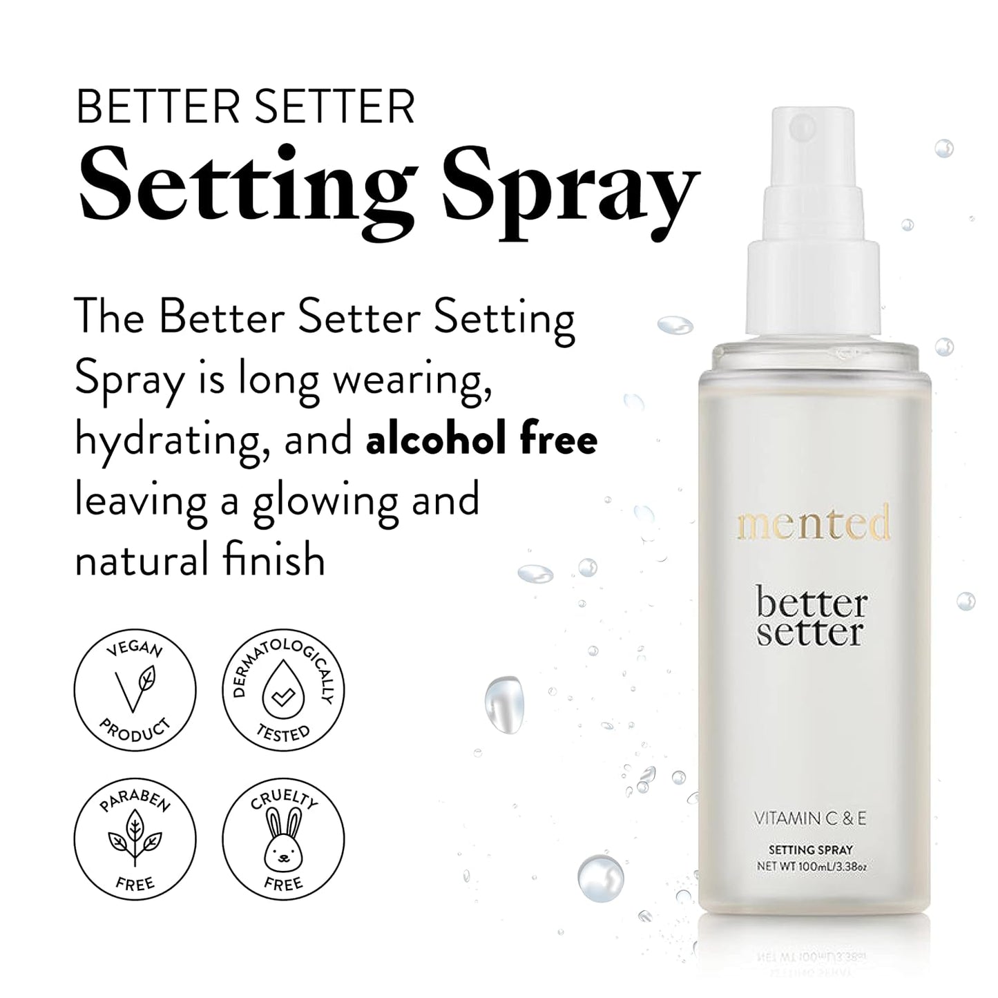 Cosmetics | Better Setter Setting Spray | Alcohol Free Makeup Setting Spray | Finishing Spray for Makeup with Vitamin C and Coconut Water | Hydrating Facial Spray | Vegan, Cruelty Free, Fragrance Free Makeup