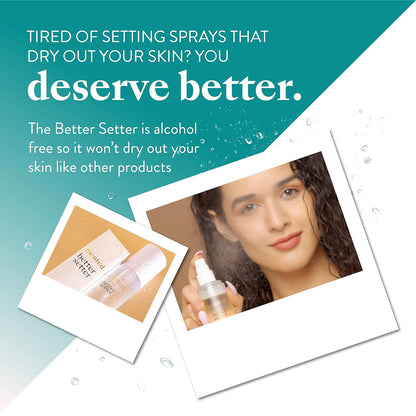 Cosmetics | Better Setter Setting Spray | Alcohol Free Makeup Setting Spray | Finishing Spray for Makeup with Vitamin C and Coconut Water | Hydrating Facial Spray | Vegan, Cruelty Free, Fragrance Free Makeup