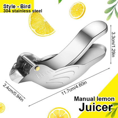 Manual Lemon Squeezer, Acrylic Manual Lemon Slice Squeezer, Bird Lemon Squeezer Portable Transparent Fruit Juicer